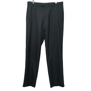 Bocaccio uomo men cuffed pleated black dress pant 100% dacron size 34X32